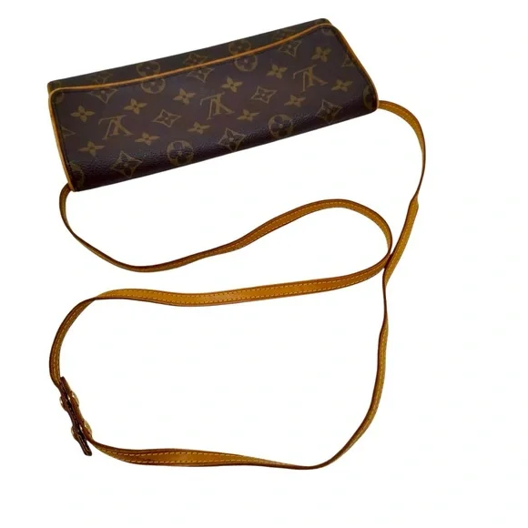 Louis Vuitton Monog Twin Pouchette better in mint condition brown leather - Picture 7 of 12